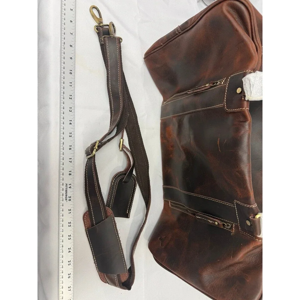 James Leather Full Grain Buffalo Leather Duffle Bag NEW!!